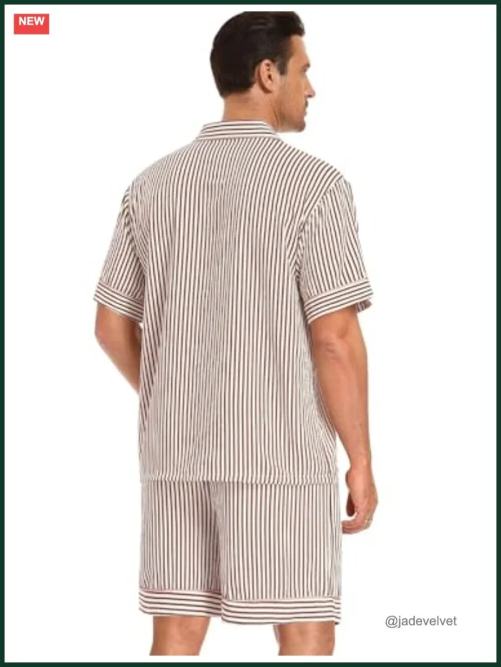 Men's Short Sleeve Pajama Set with Pockets, Soft Button Down Sleepwear Lounge